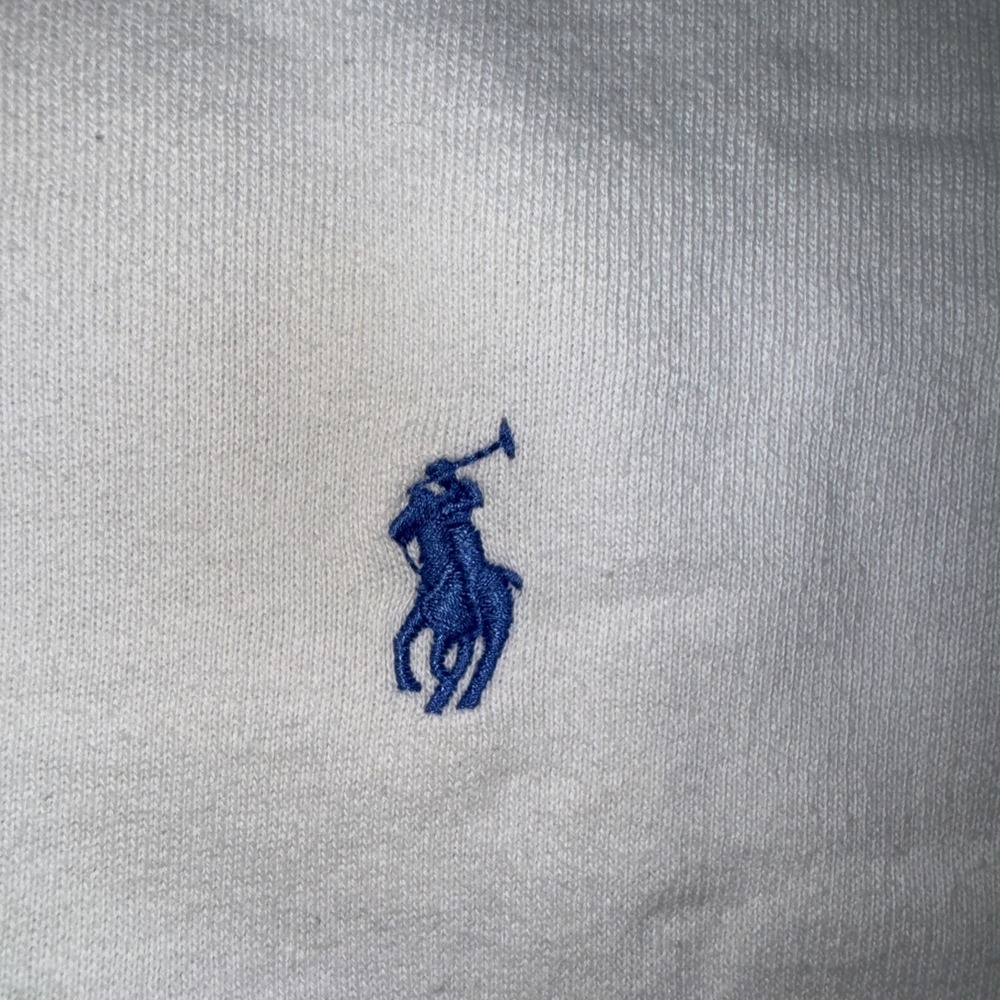 Polo Ralph Lauren Crewneck Sweatshirt Good Vibes Earth Heart Logo White Small - Picture 4 of 4